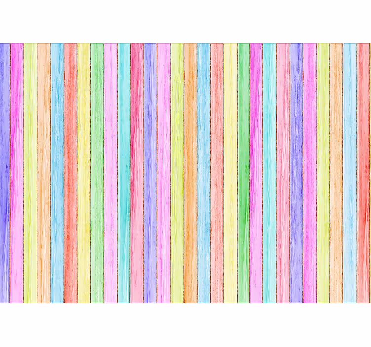 Colour Wood Planks Wooden Wall Mural - TenStickers