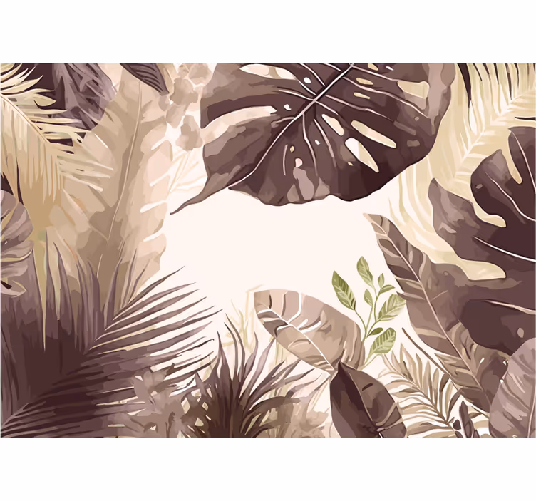 tropical plants Bathroom Murals - TenStickers