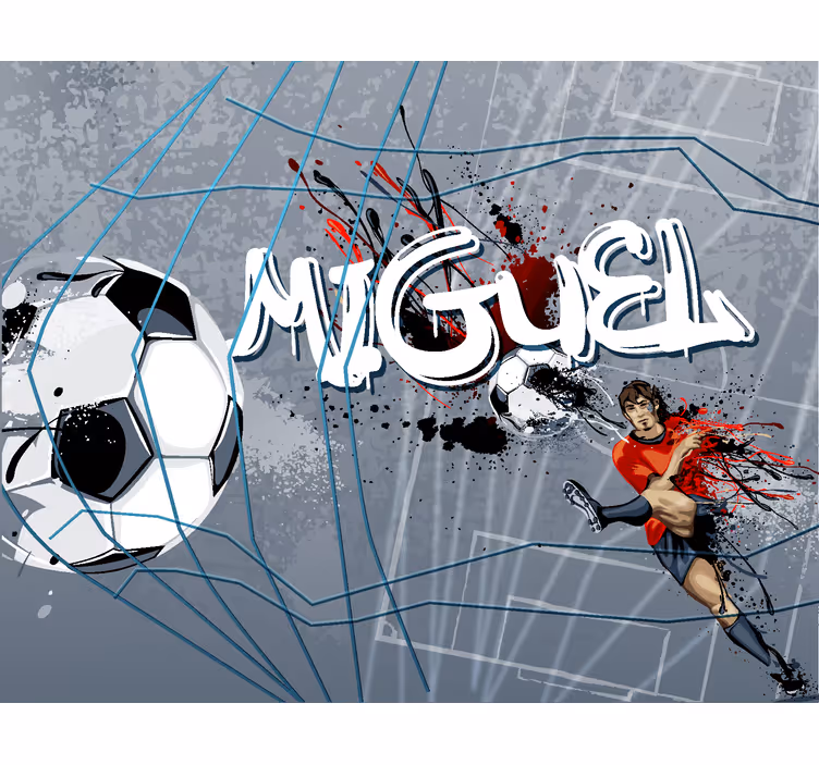 football player goal Teenage wall murals - TenStickers