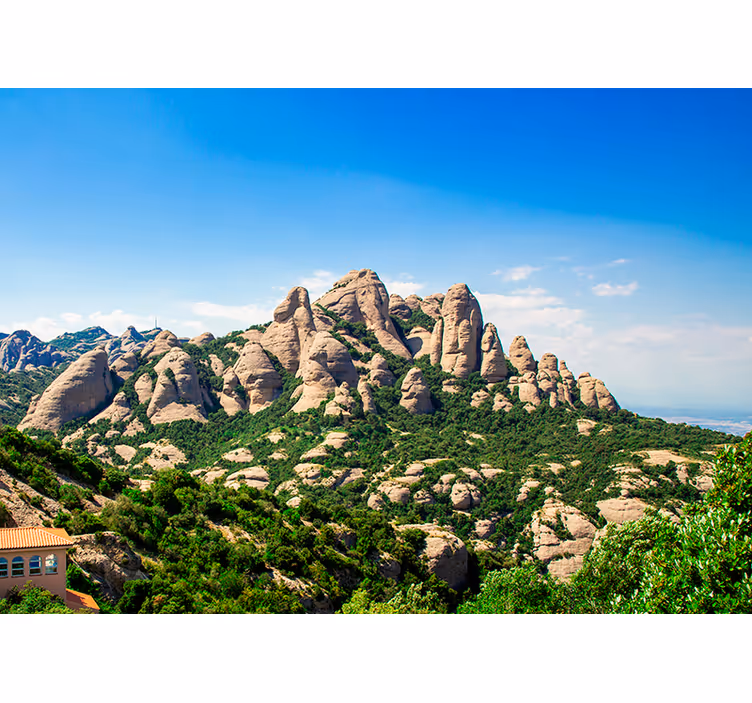 Mountainous Peaks View mountain wall mural - TenStickers