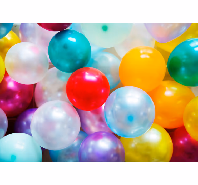 Vibrant Balloon Mosaic kids wall mural - TenStickers