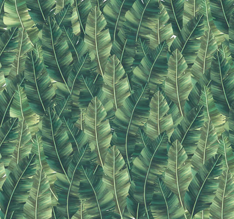 Big leaves nature wall mural - TenStickers