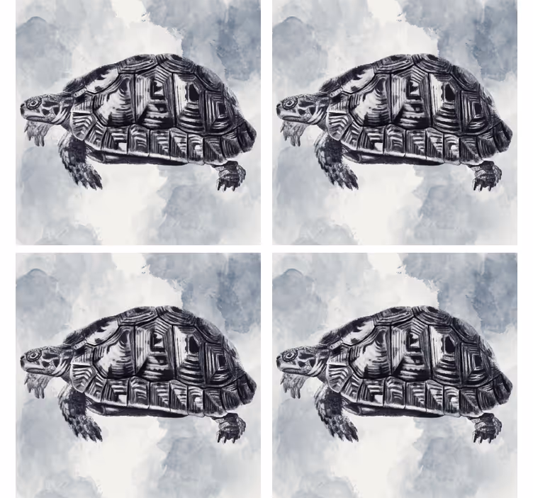 Artistic Turtle Illustration geek coasters - TenStickers