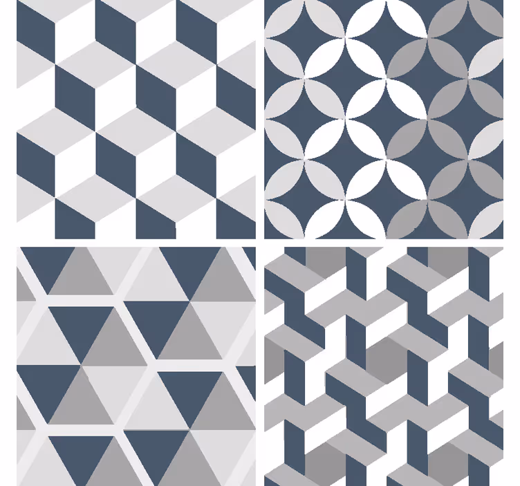 Grey patterns modern coaster - TenStickers