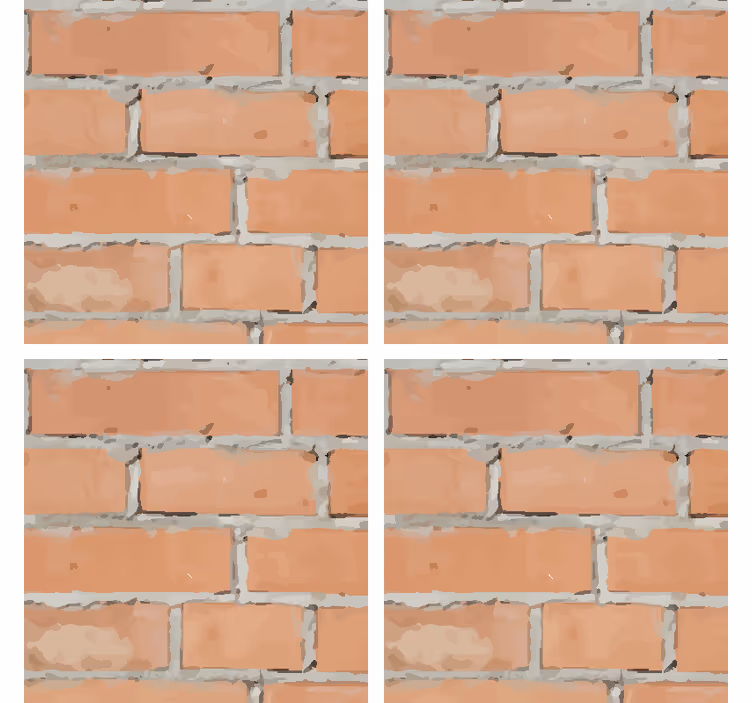 Coasters with textured brick pattern - TenStickers