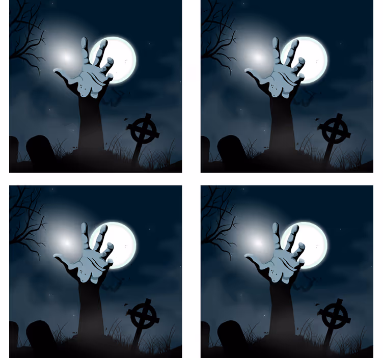 Halloween coasters creepy graveyard hand design - TenStickers