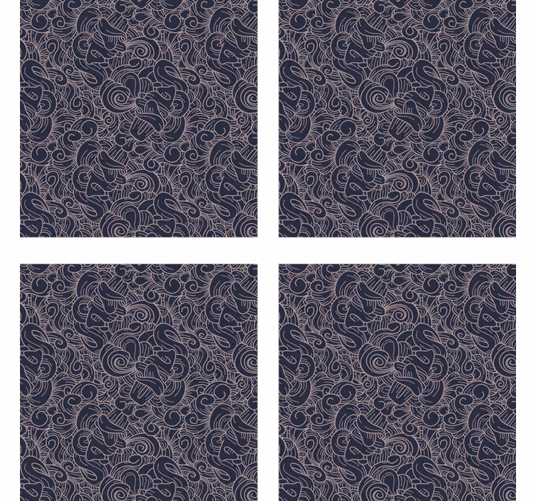 Coasters with detailed abstract design - TenStickers
