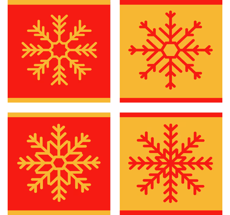 Christmas Snowflakes drink coaster - TenStickers