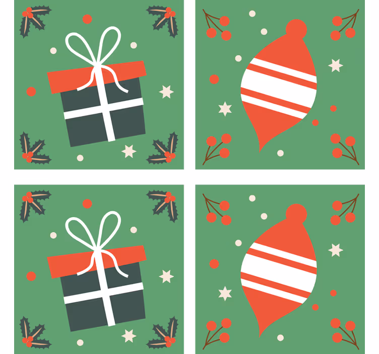 Christmas coaster for festive decoration and gifting - TenStickers