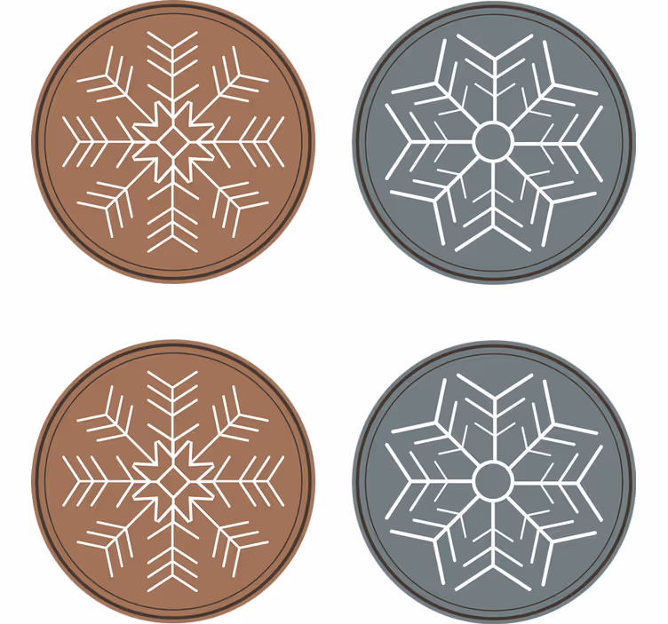 Snowflakes pattern coaster - TenStickers