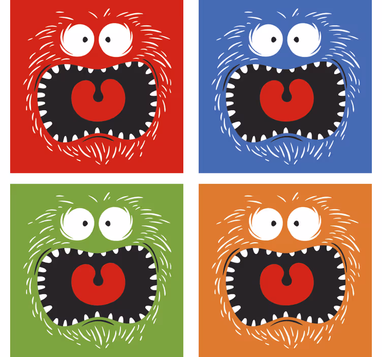 Modern and colorful Halloween drink coaster - TenStickers