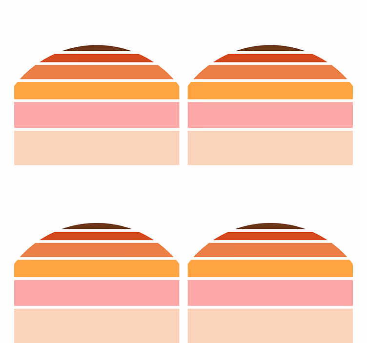 Layered color shape coasters - TenStickers