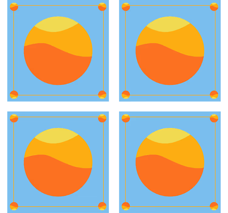 Vibrant circular color fields coasters - TenStickers