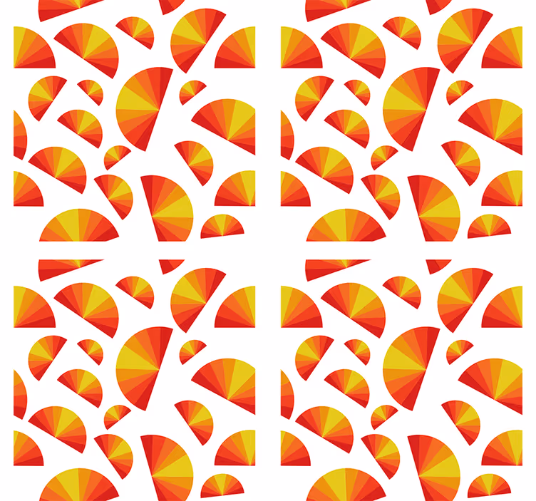 Geometric fan patterns coasters - TenStickers