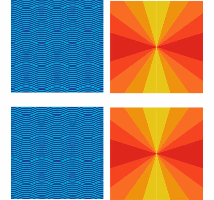 Radiant color burst coasters - TenStickers
