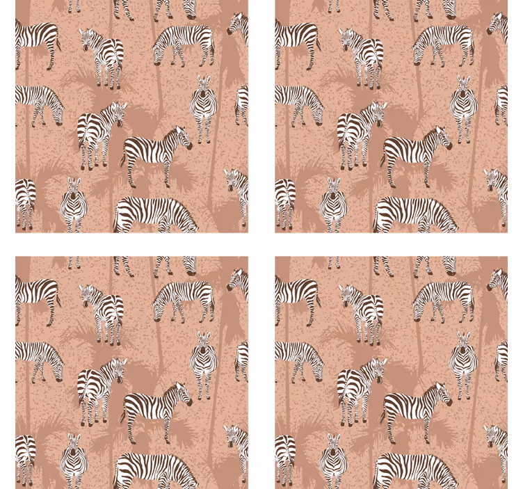Modern coasters zebra patterned texture - TenStickers