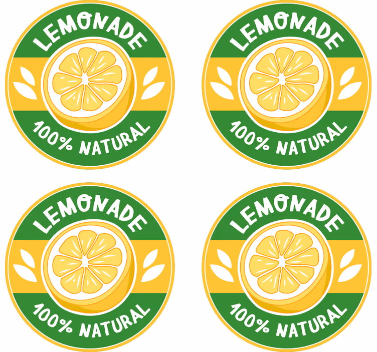 Vintage lemonade vintage coaster - TenStickers
