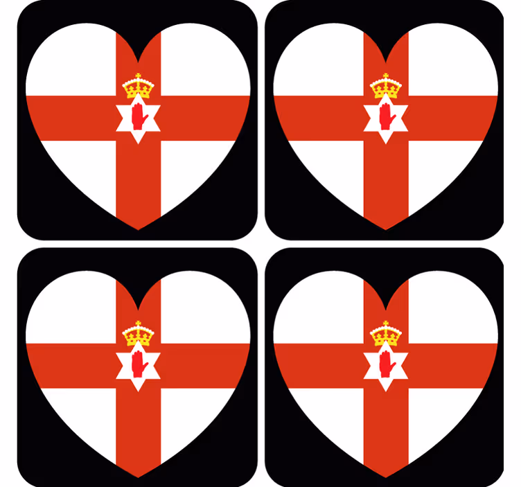 Love northern Ireland  modern coaster - TenStickers