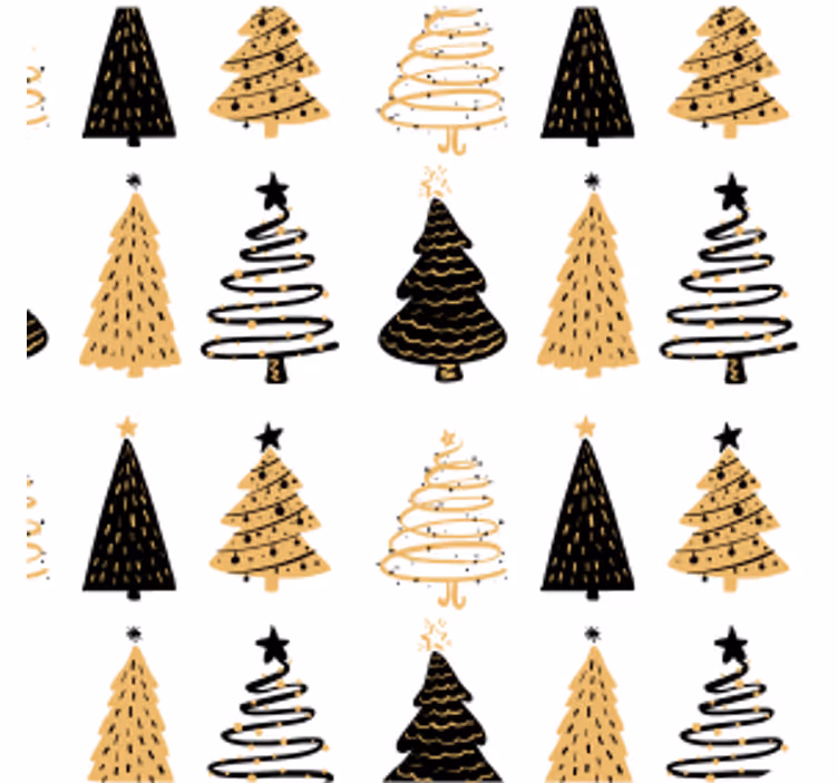 Christmas coaster with stylized tree design - TenStickers