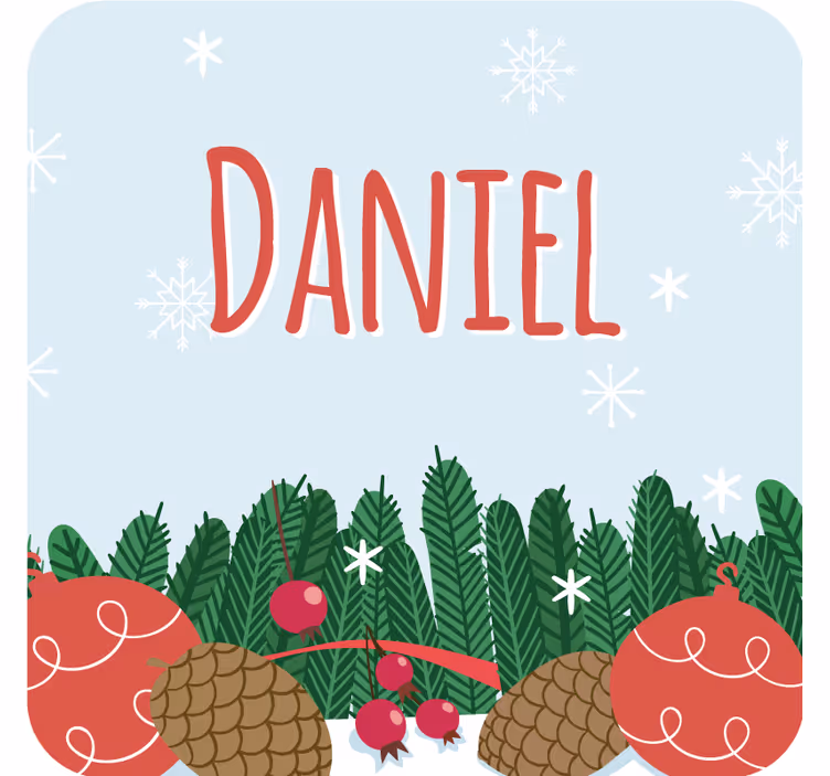 wish a merry xmas with name christmas coaster - TenStickers