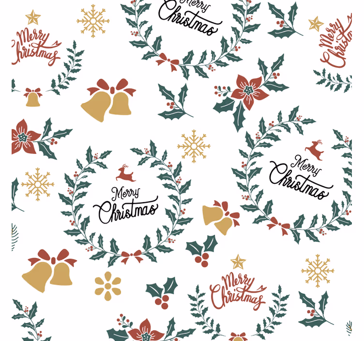 Christmas coaster with joyful holiday design - TenStickers