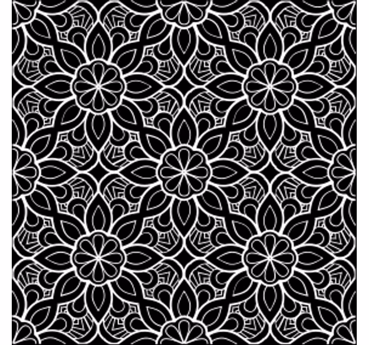 Coasters with intricate floral design - TenStickers
