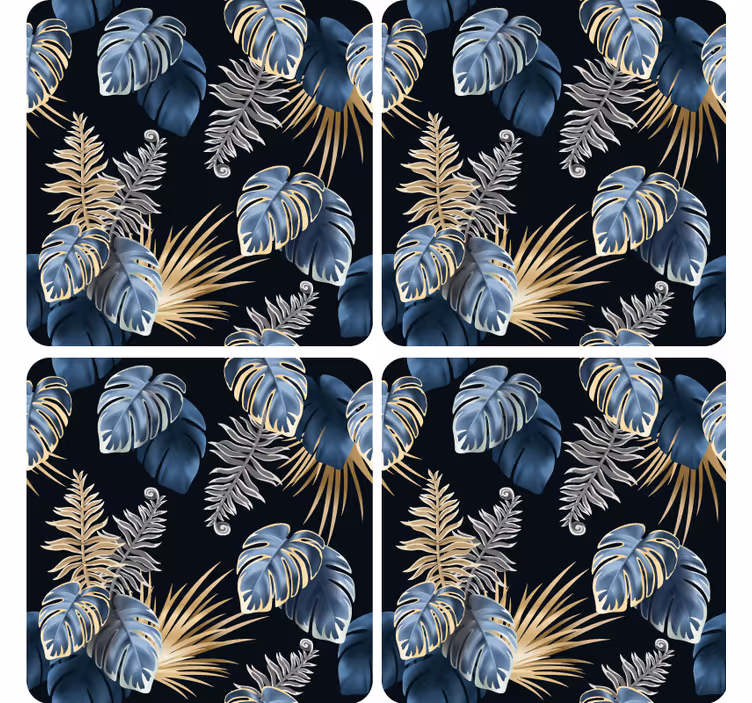 Lush tropical foliage coasters - TenStickers