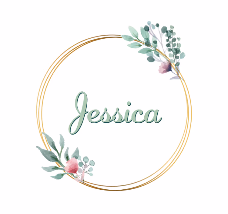 Personalised coasters with floral name design - TenStickers