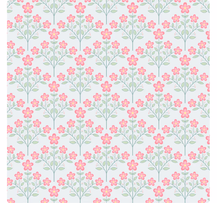 Pastel floral pattern coasters - TenStickers
