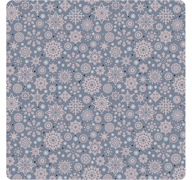 Christmas coaster with winter floral design - TenStickers