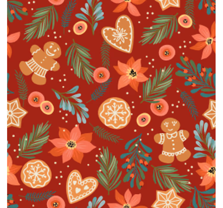 Traditional Christmas symbols christmas coaster - TenStickers
