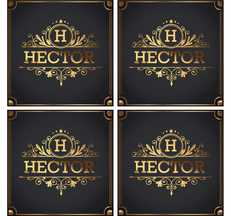 Elegance personalised coasters - TenStickers