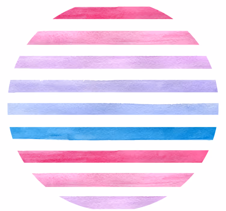 Watercolor stripe pattern coasters - TenStickers