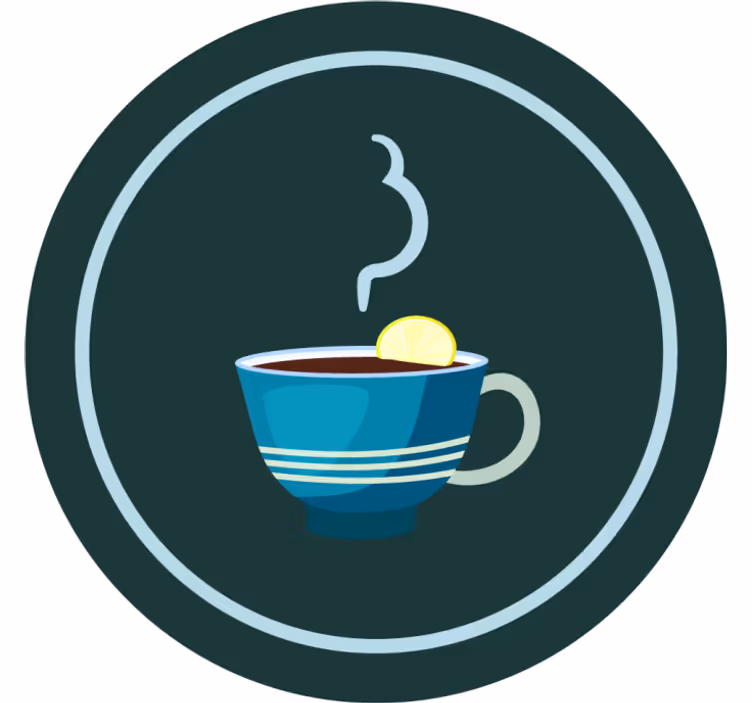 Modern coasters for stylish tea cups - TenStickers