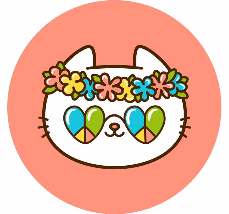 Maxwell and williams style cat geek coasters - TenStickers