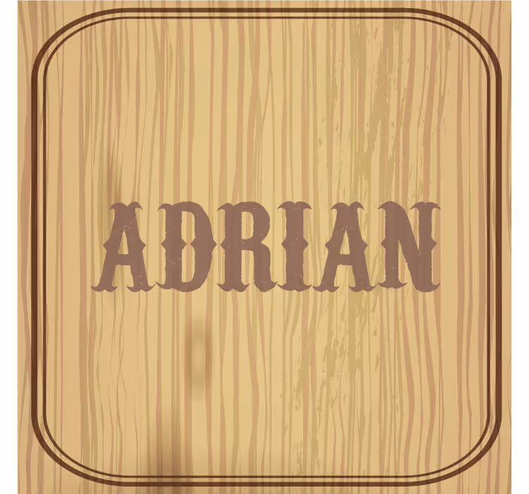 Personalised coasters with wood grain design - TenStickers