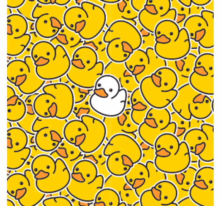 Different cute white duck modern coaster - TenStickers