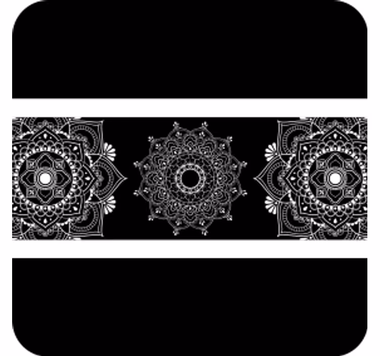 Coasters with intricate mandala design - TenStickers