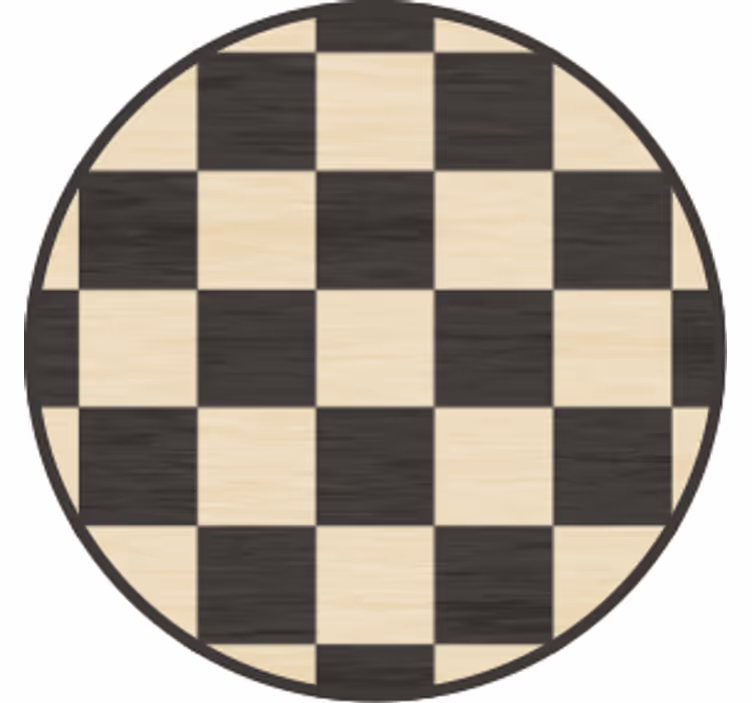 Beer mats circular checkerboard design - TenStickers