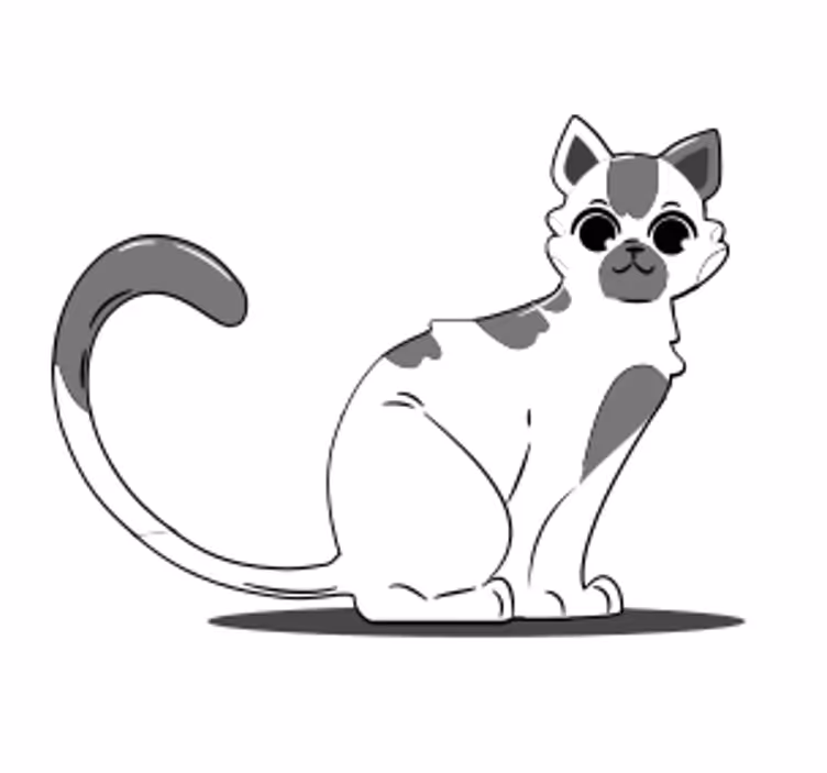 Modern coasters with adorable cat design - TenStickers