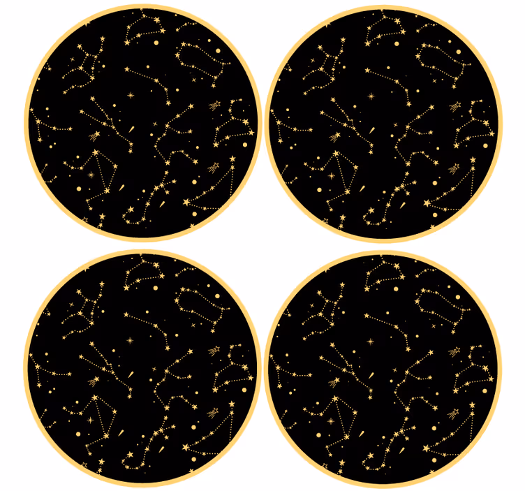 Geek coasters celestial pattern design - TenStickers