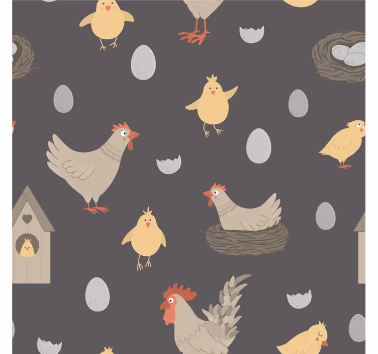 Geek coasters with chickens and eggs design - TenStickers