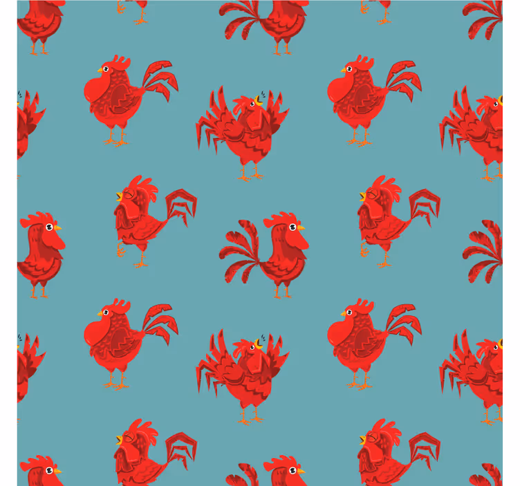 Geek coasters with colorful rooster design - TenStickers