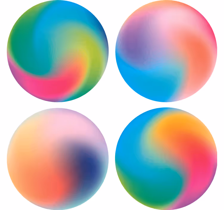 Coasters with vibrant swirling designs - TenStickers
