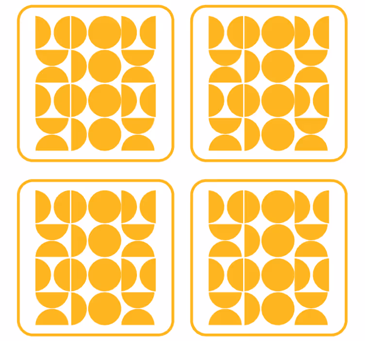 Geometric shape motifs coasters - TenStickers
