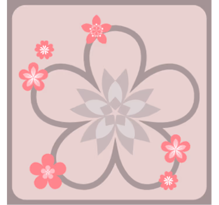 Modern coasters floral elegant design - TenStickers