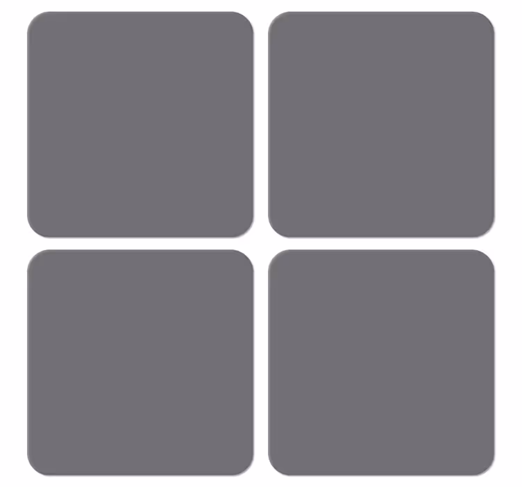Grey modern vinyl drink coaster - TenStickers