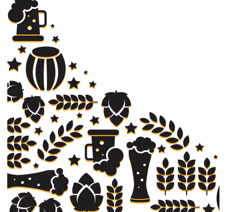 Different symbols on white beer mats - TenStickers