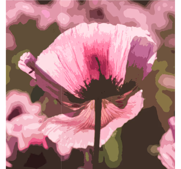 Modern coasters with luminous floral design - TenStickers