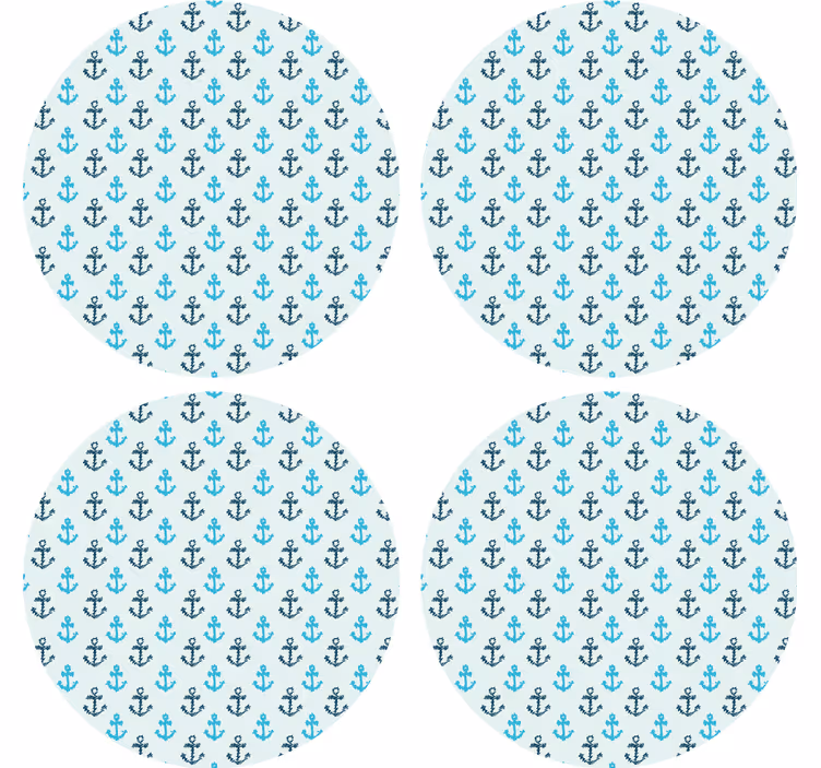 Coasters anchor pattern design - TenStickers